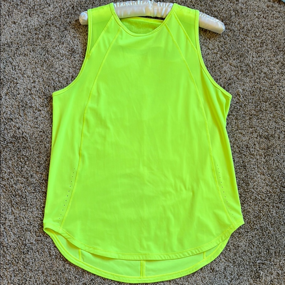 Neon Yellow Lululemon Sculpt Tank